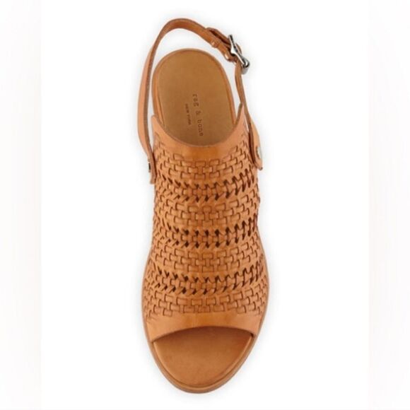 NIB Rag & Bone Wyatt Mid Heel in Natural Woven - Picture 4 of 9